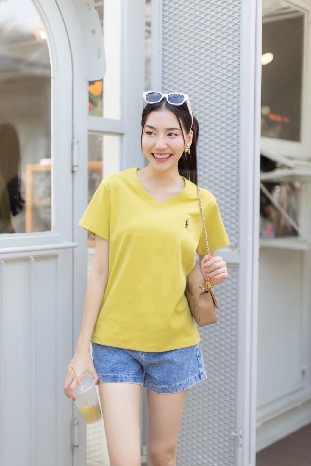 A12 Vneck POLO Tshirt – Embroidered Detail