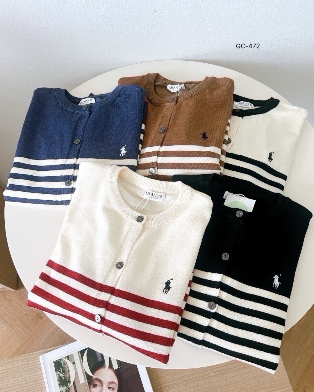A9 Polo Stripe Cardiagn