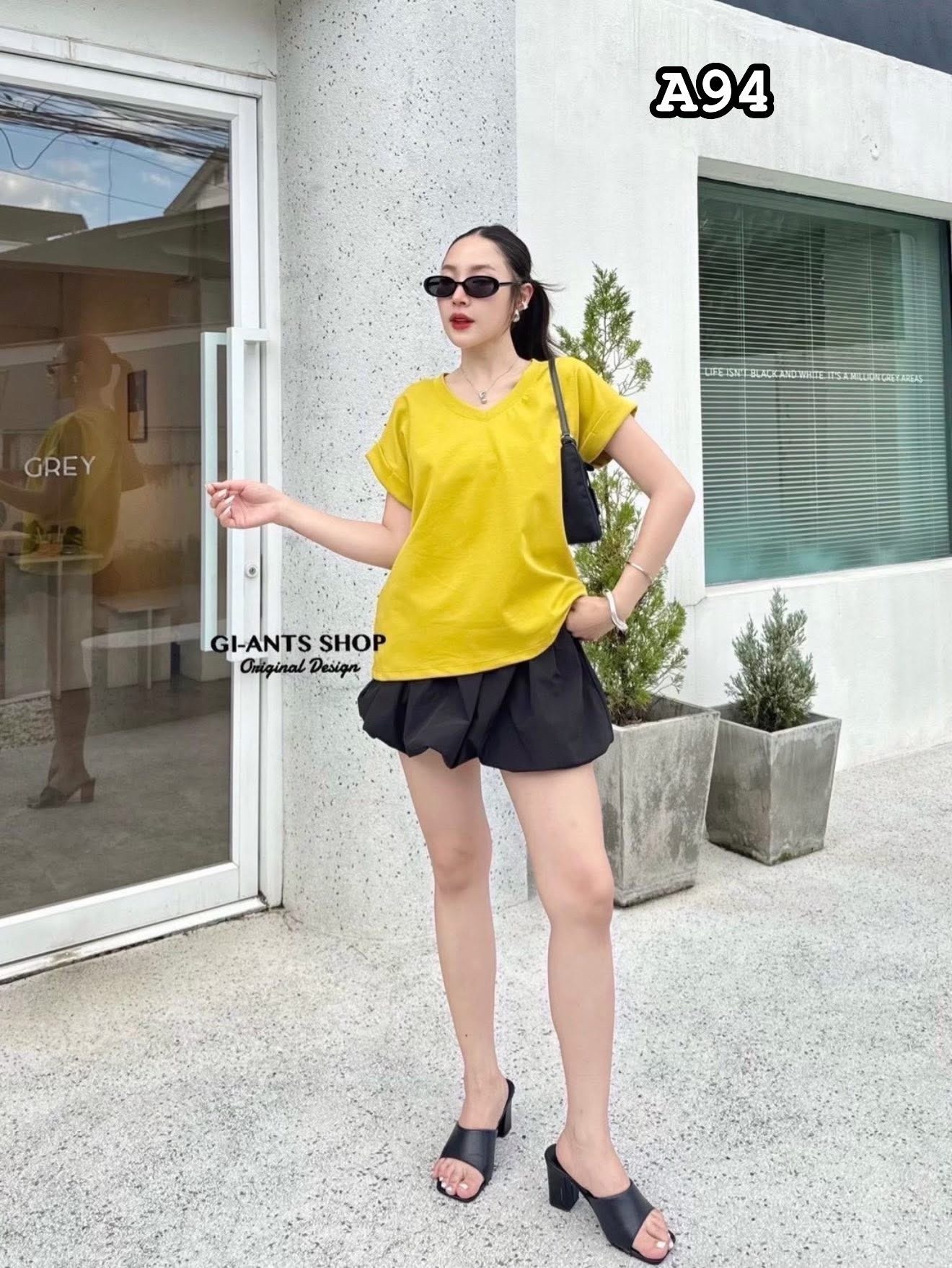 A94 📢 V-Neck Shirt with Big Double Sleeves 📢