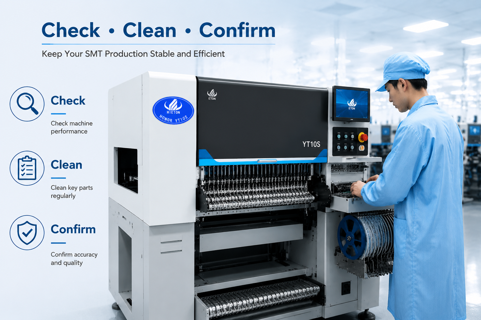 SMT Pick and Place Machine Maintenance Checklist: How to Keep Your SMT Line Running Efficiently-Shenzhen Eton Automation Equipment Co., LTD. 