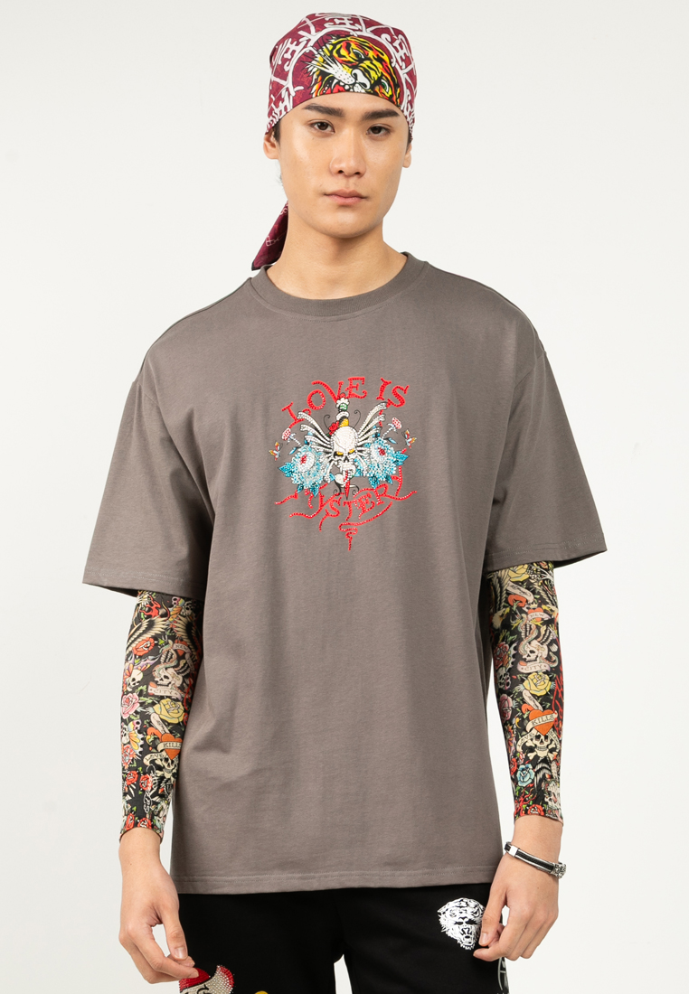 Love Is Mystery Skull Oversized Tee - Unisex