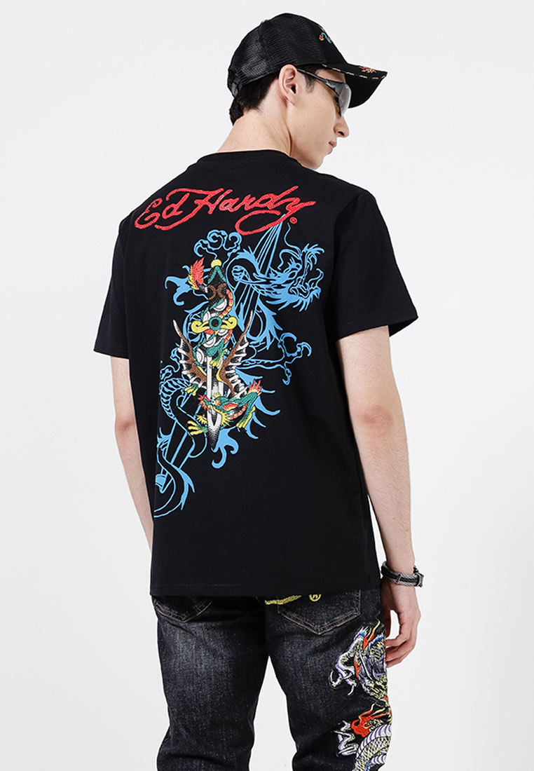 Dragon & Skull Regular Tee - Men