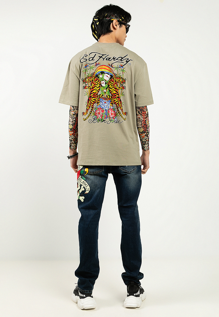 Born Free Tiger Oversized Tee - Men