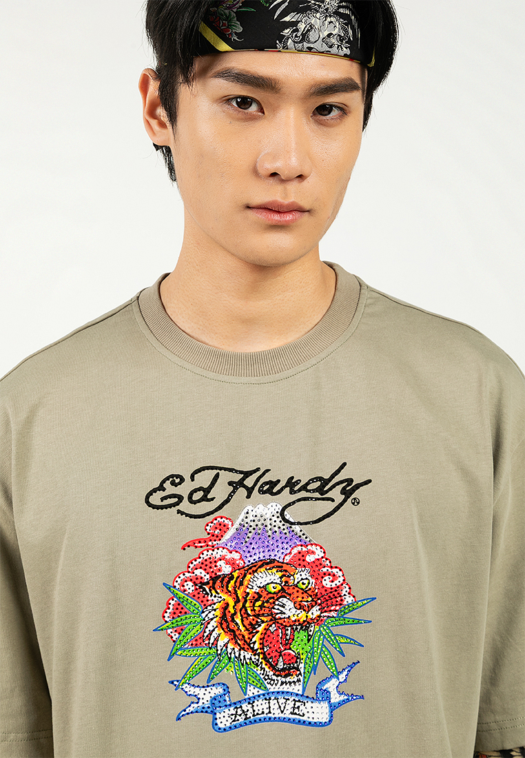 Born Free Tiger Oversized Tee - Men