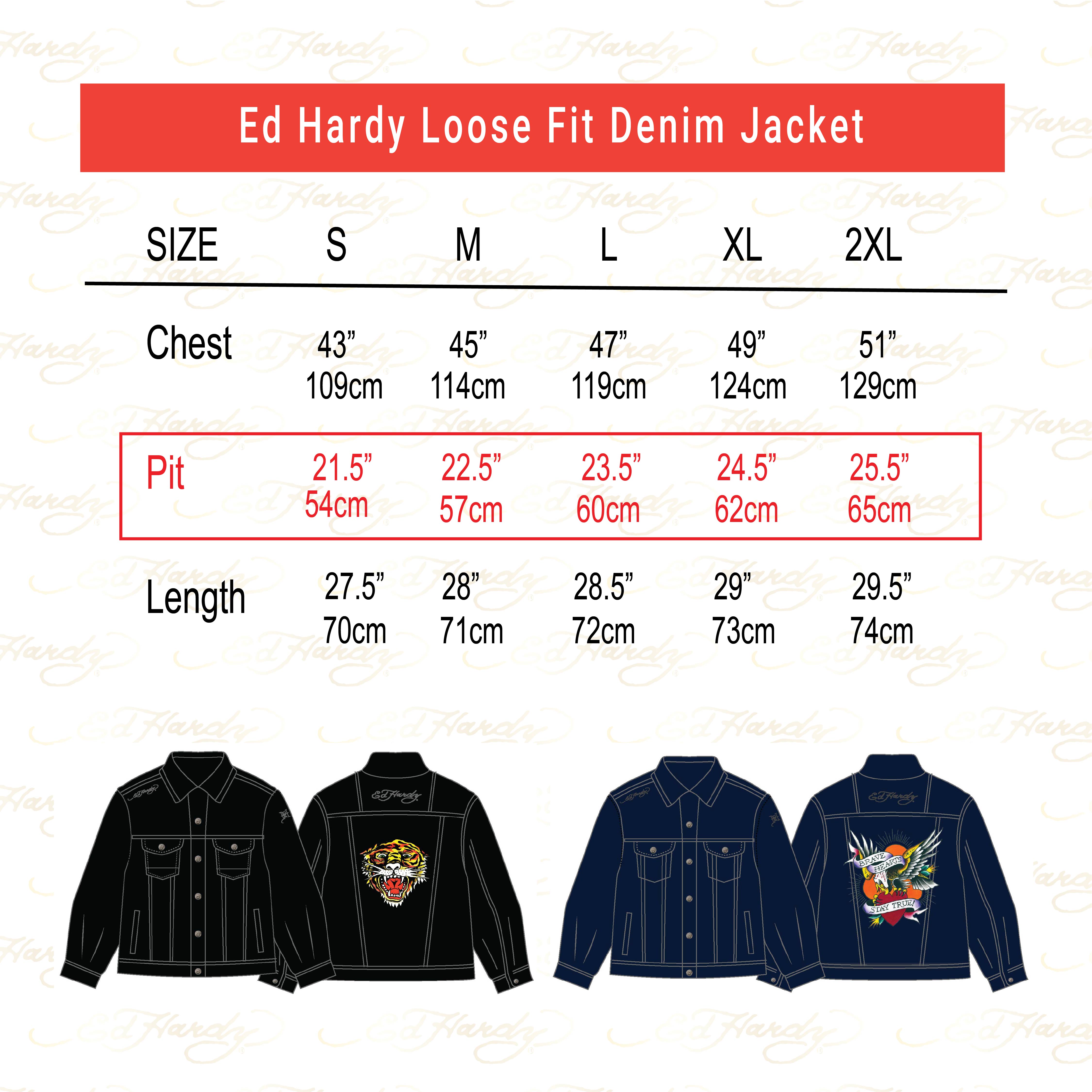 Brave Heart Eagle Loose Fit Denim Jacket - Unisex