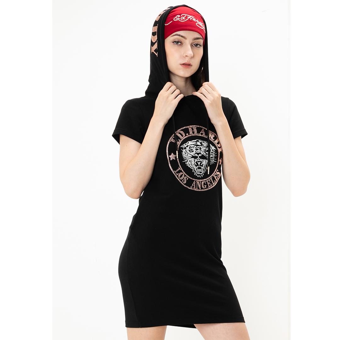 L.A Tiger Hoodie Dress-Ed Hardy Asia
