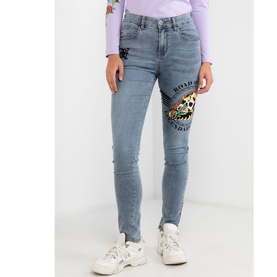 Skull Chopper Denim Jeans