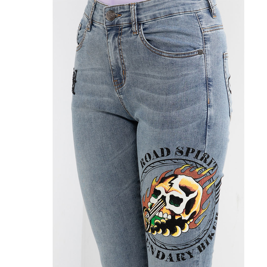 Skull Chopper Denim Jeans