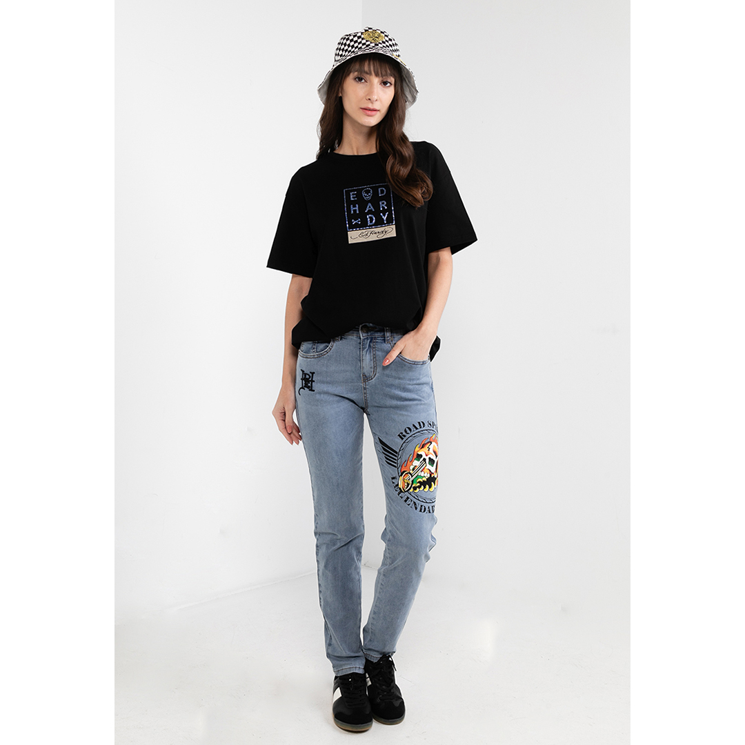 Skull Chopper Denim Jeans