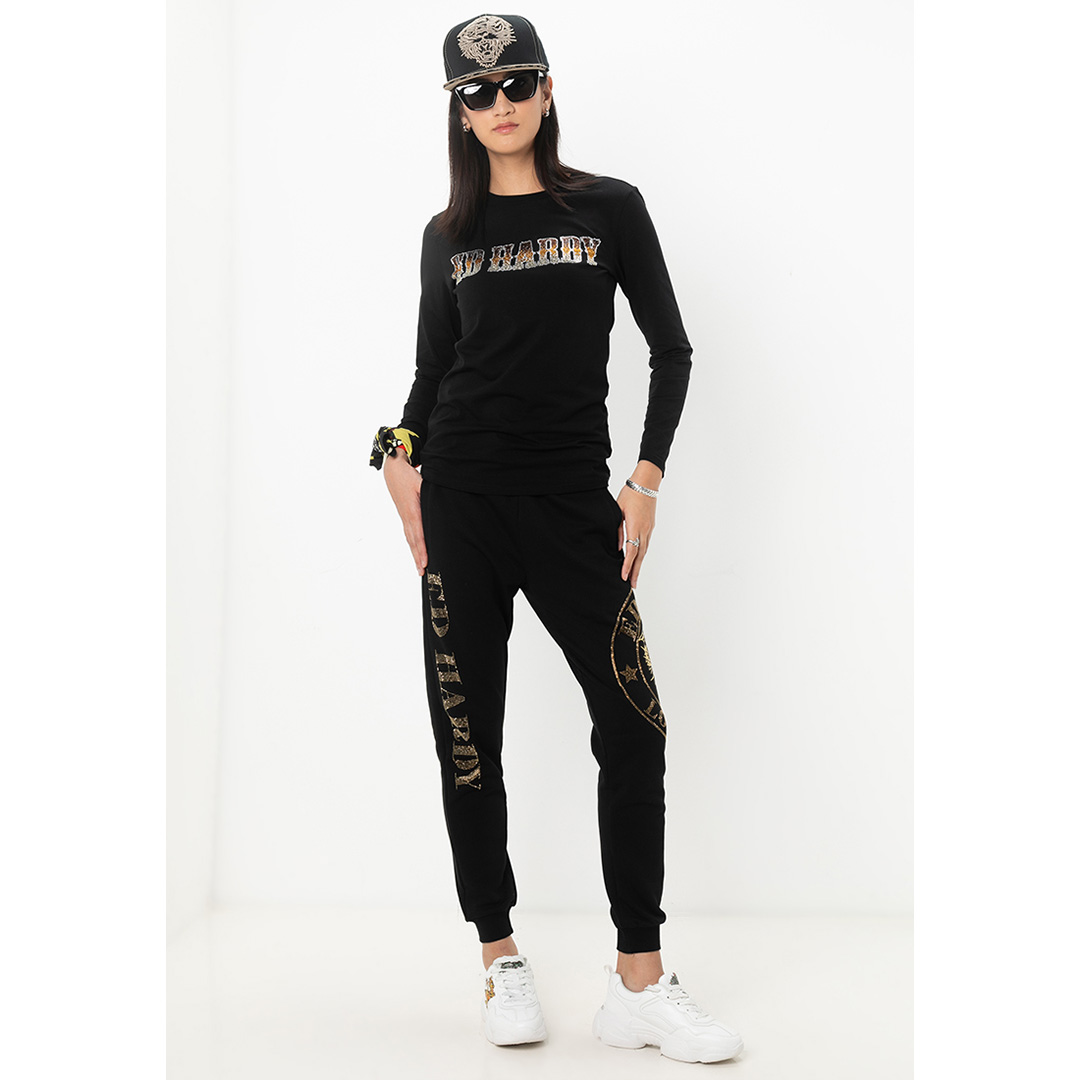 Cyber Signature Women Long Sleeve Tee-Ed Hardy Asia