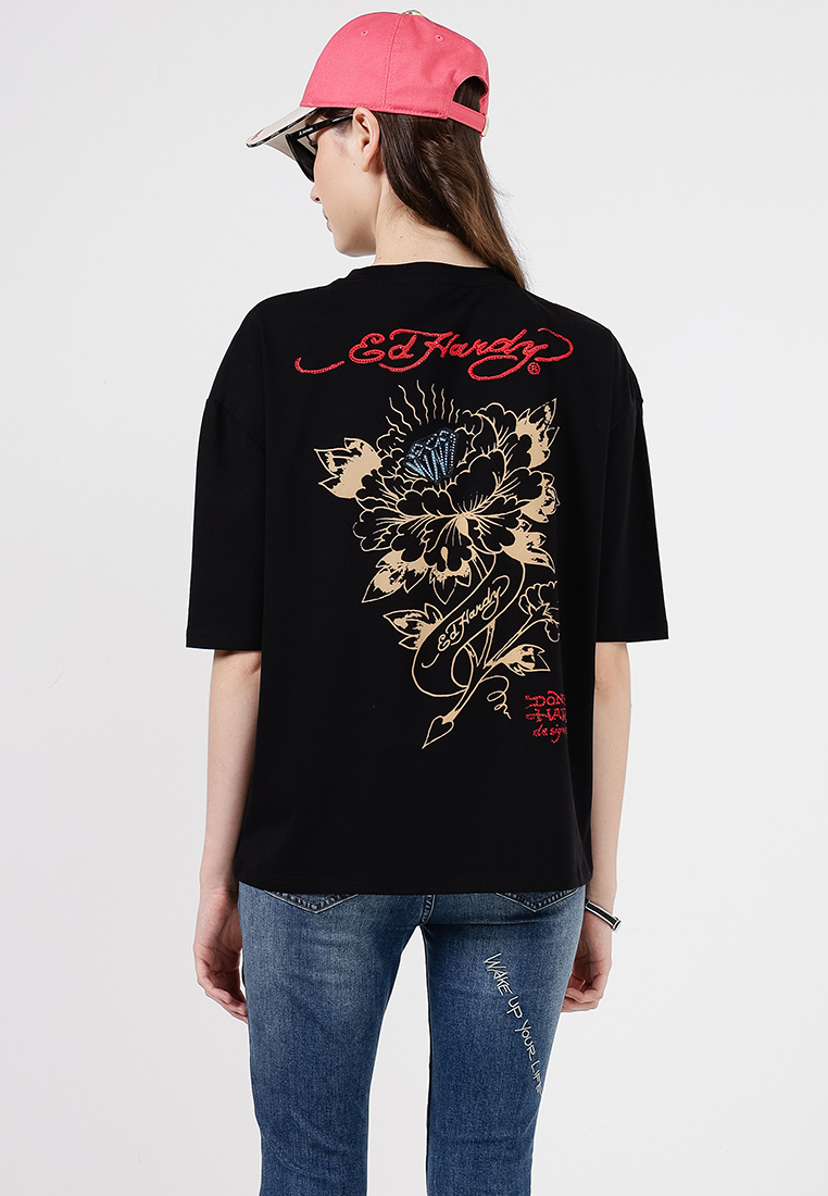 Blossom Heart Oversized Tee- Ladies