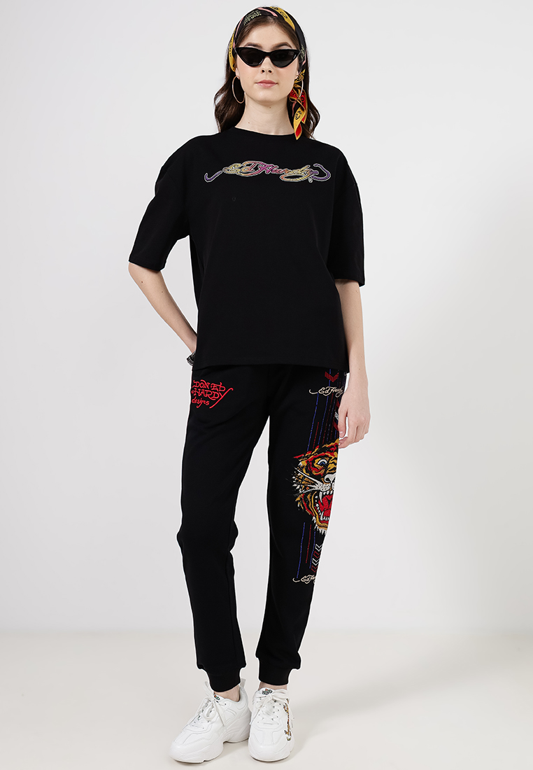 Eternal Beauty Roses Oversized Tee - Ladies-Ed Hardy Asia