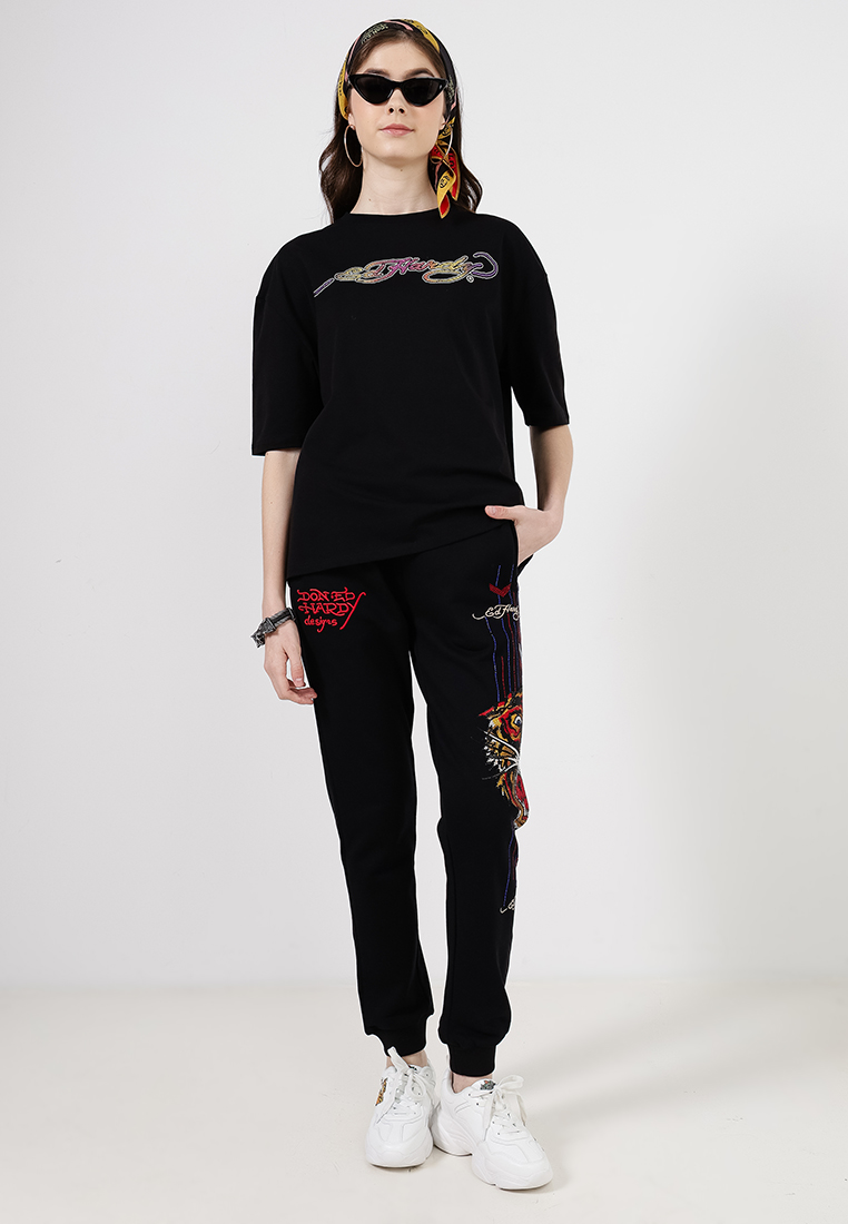 Eternal Beauty Roses Oversized Tee - Ladies-Ed Hardy Asia