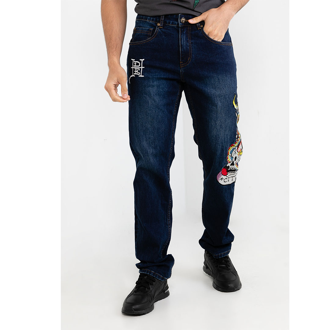 N.Y.C Skull Denim Jeans