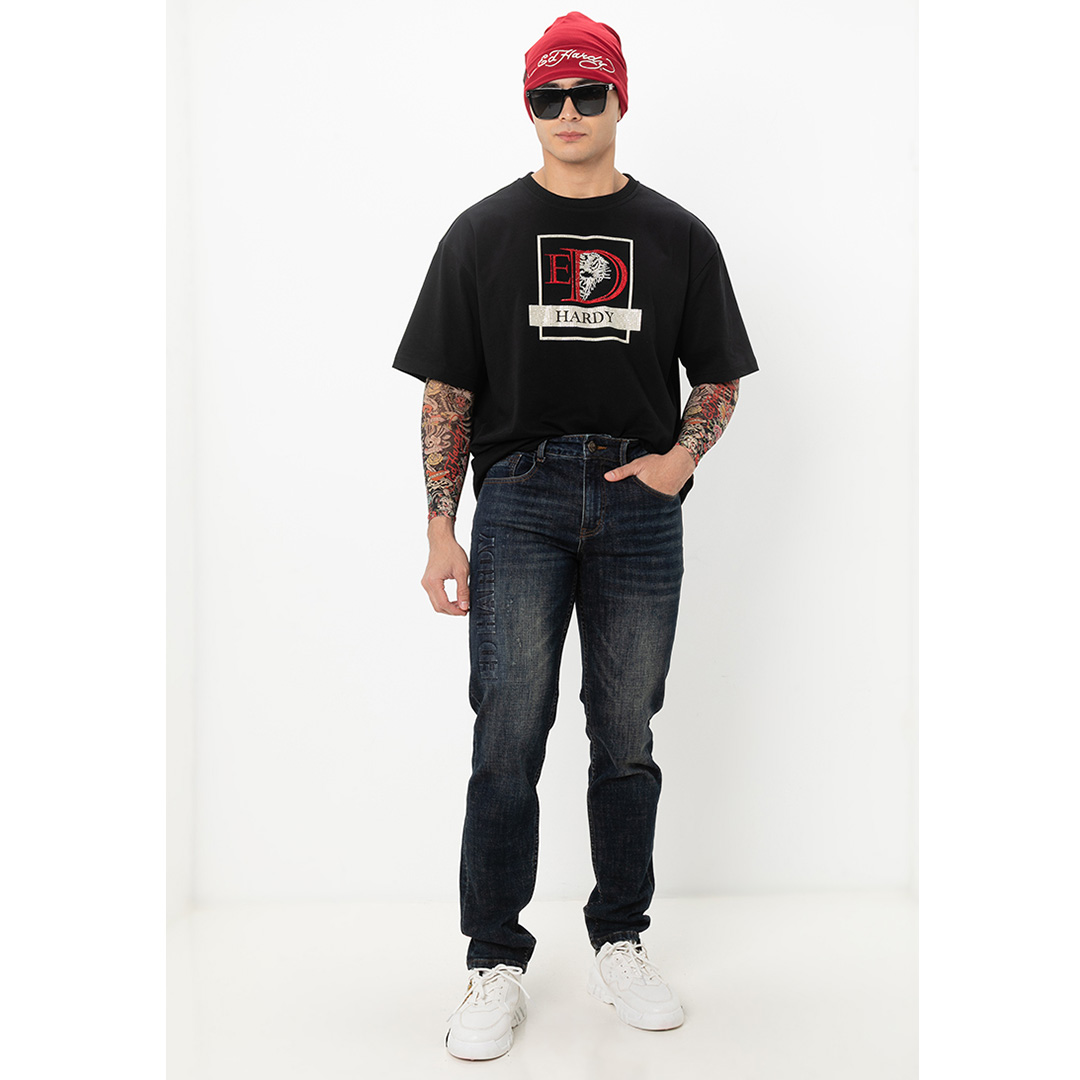 L.A Tiger Men Long Denim Jeans-Ed Hardy Asia