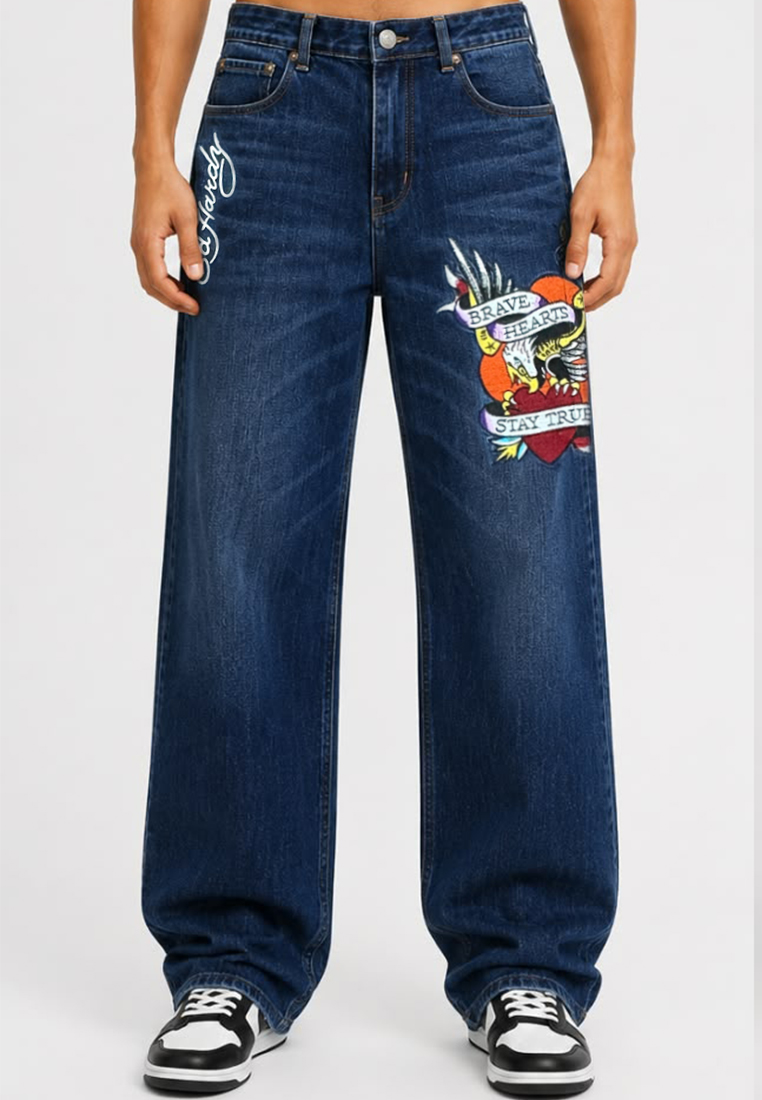 BraveHeart Eagle Men Long Denim Jeans