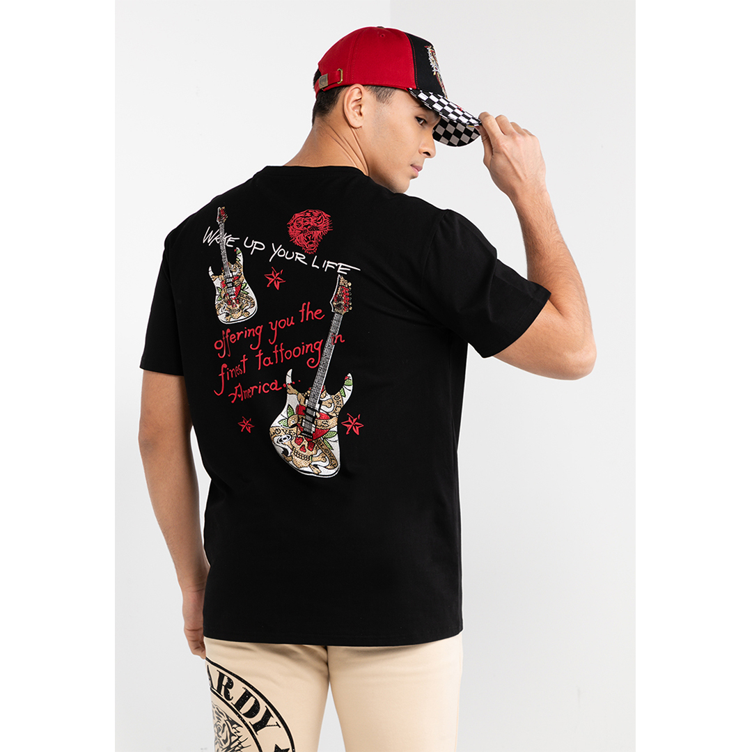 Rock N Roll Guitar Men Regular Tee