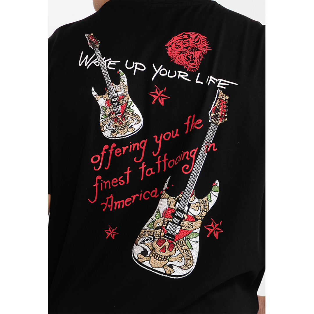 Rock N Roll Guitar Men Regular Tee