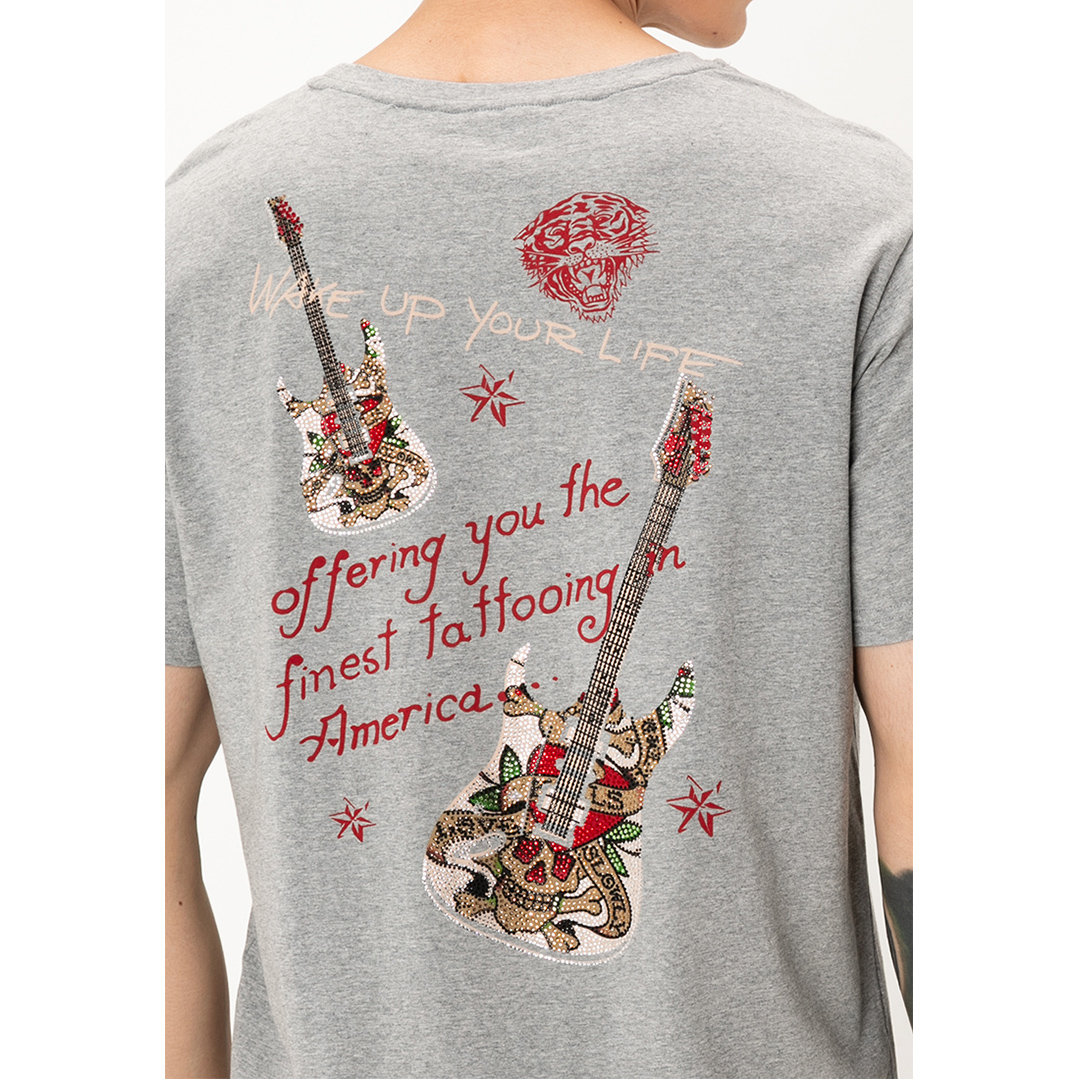 Rock N Roll Guitar Men Regular Tee-Ed Hardy Asia