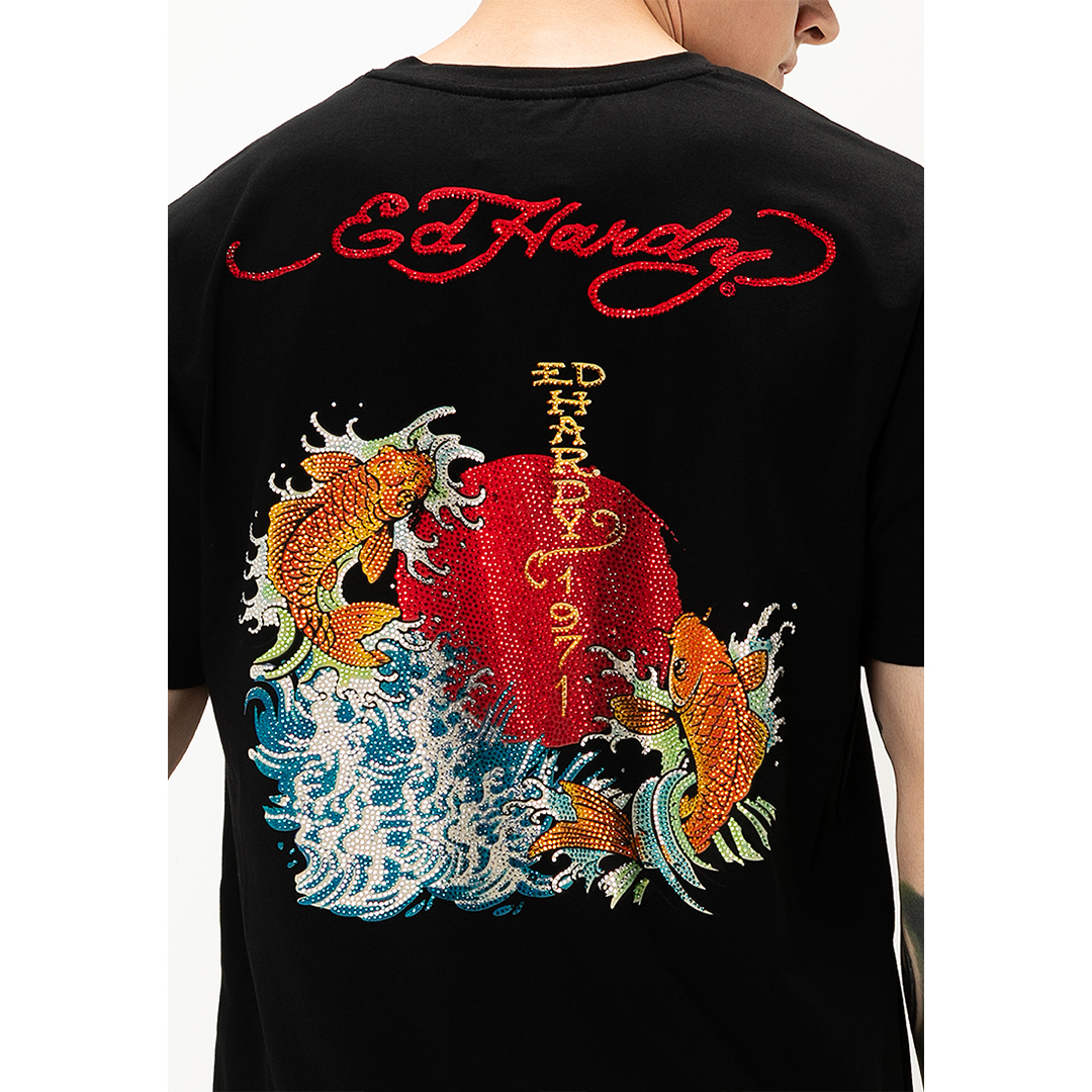 Red Sun Koi Men Regular Tee-Ed Hardy Asia