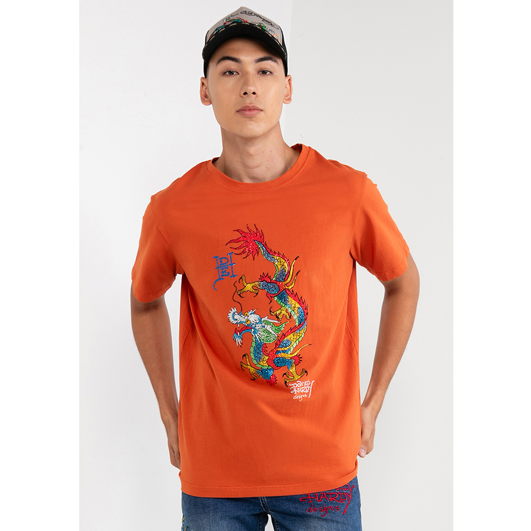 Blue Dragon Men Regular Tee-Ed Hardy Asia