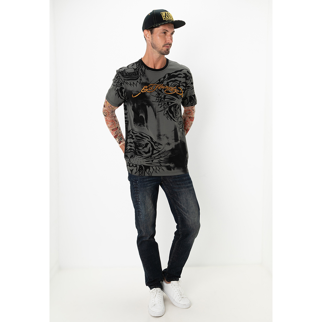 Full-Print Tiger Men Regular Tee-Ed Hardy Asia