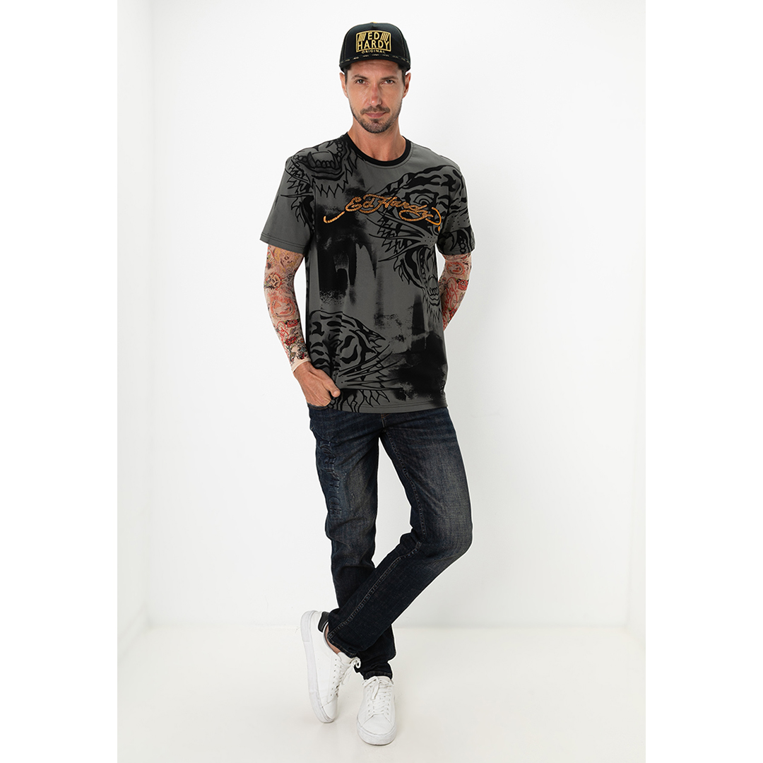 Full-Print Tiger Men Regular Tee-Ed Hardy Asia