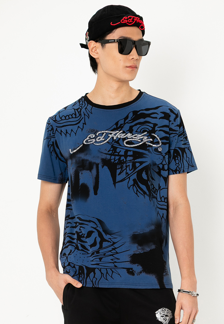 Ed Hardy Full-Print Tiger Regular Tee