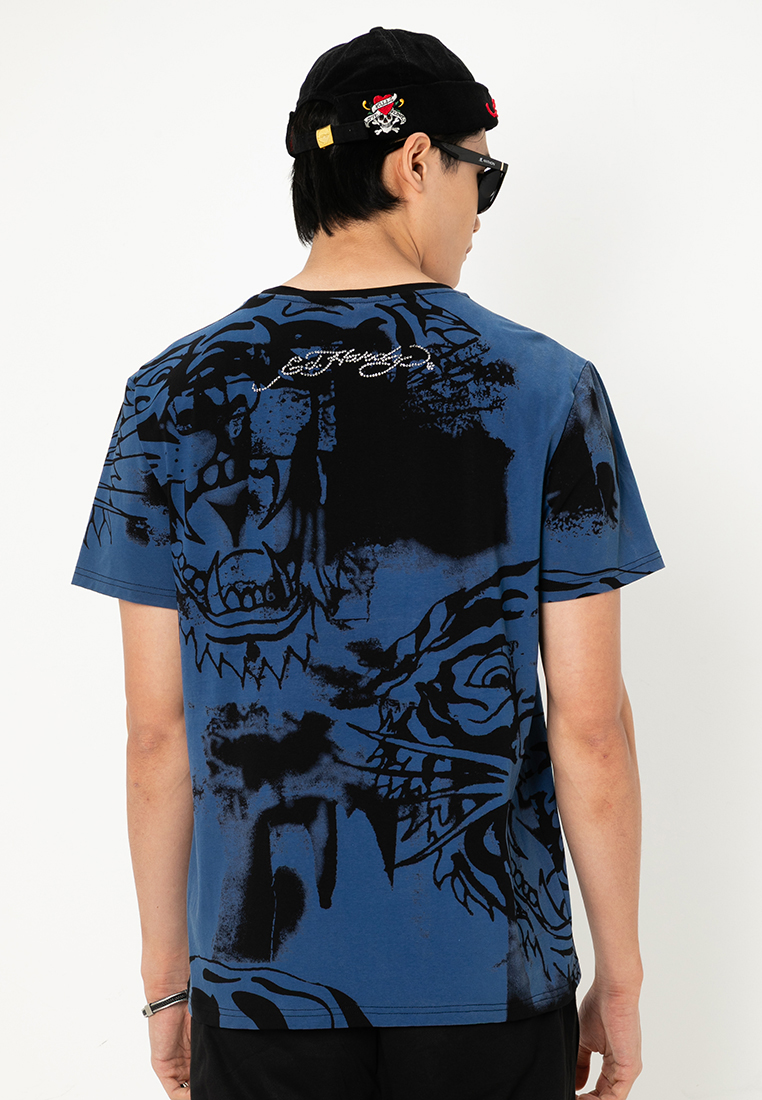 Ed Hardy Full-Print Tiger Regular Tee