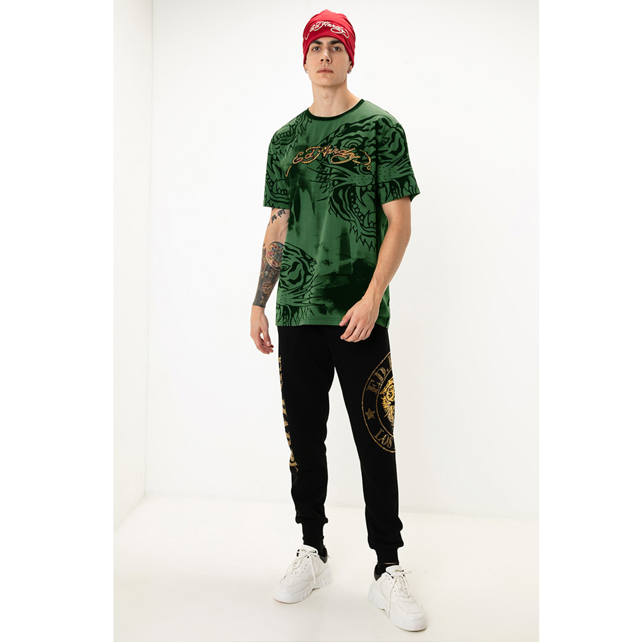 Ed Hardy Full-Print Tiger Regular Tee