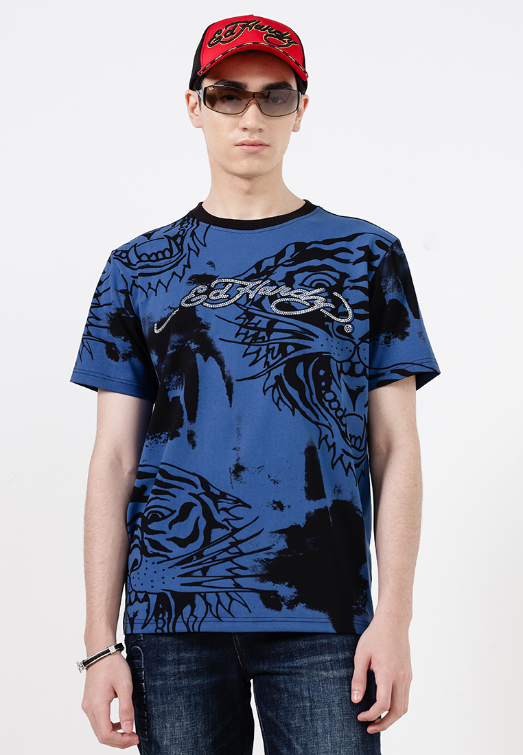 Ed Hardy Full-Print Tiger Regular Tee