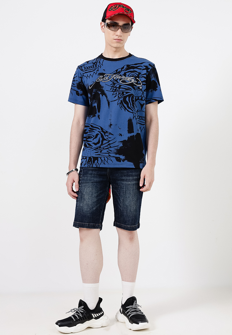 Ed Hardy Full-Print Tiger Regular Tee