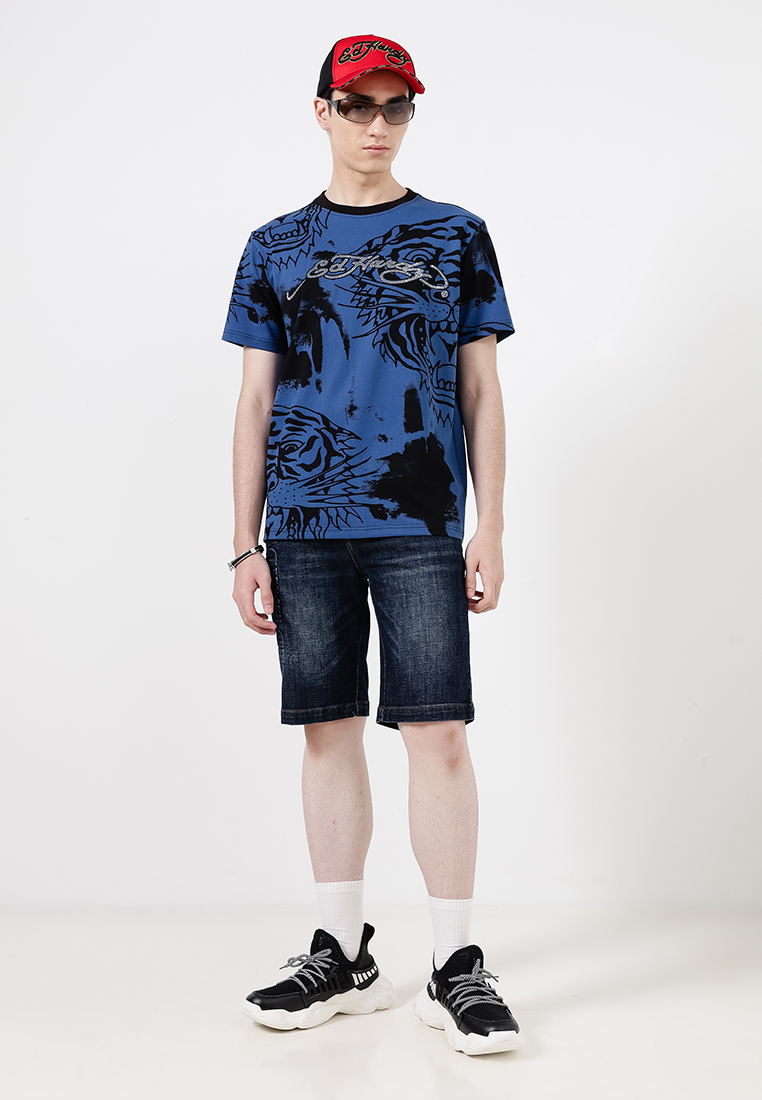 Ed Hardy Full-Print Tiger Regular Tee
