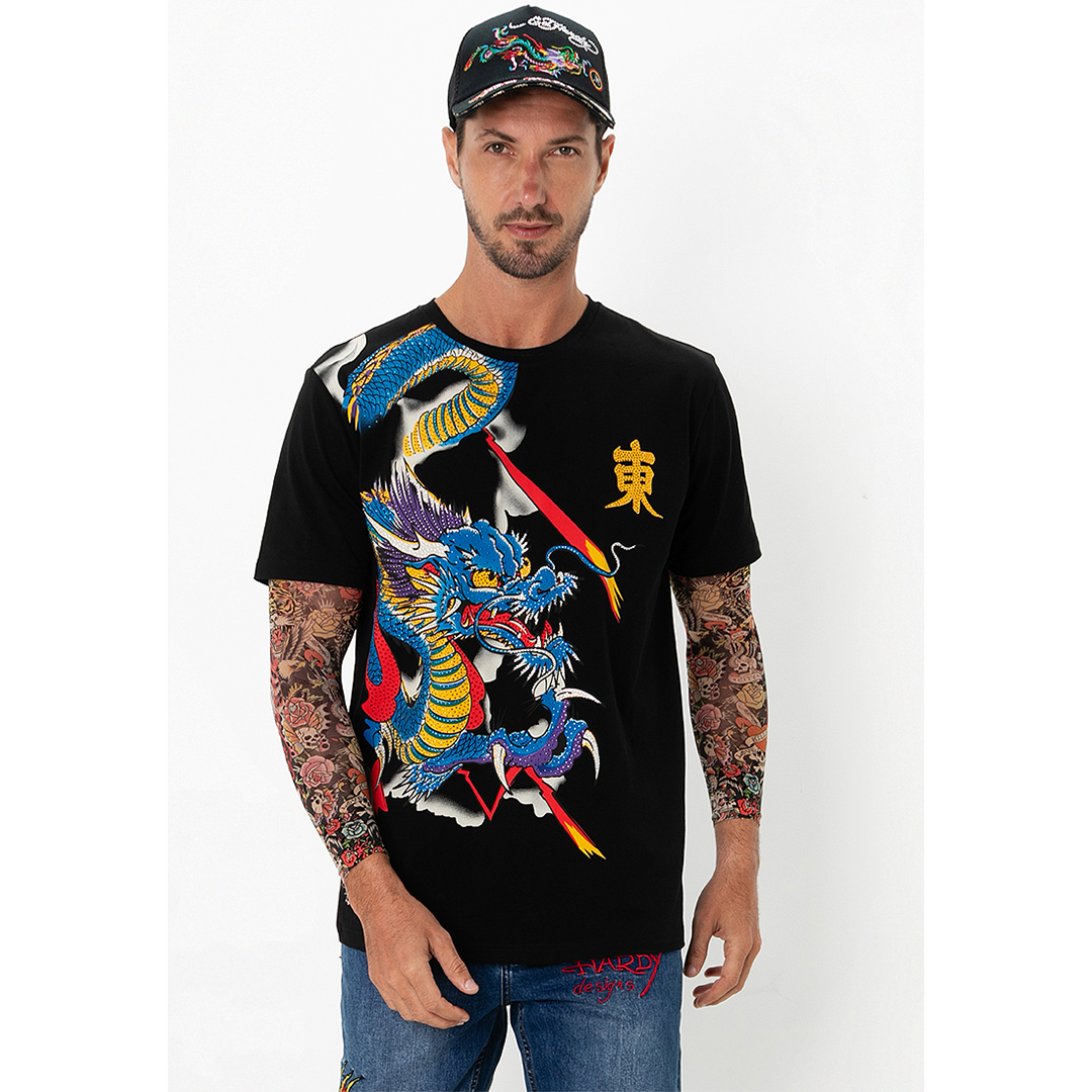 Majestic Dragon Men Regular Tee-Ed Hardy Asia