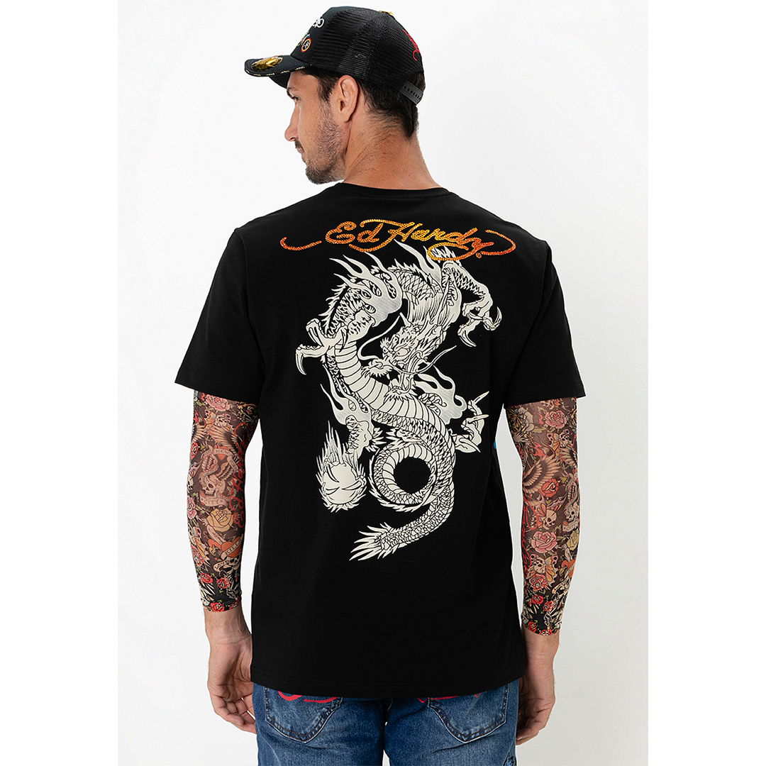 Majestic Dragon Men Regular Tee-Ed Hardy Asia