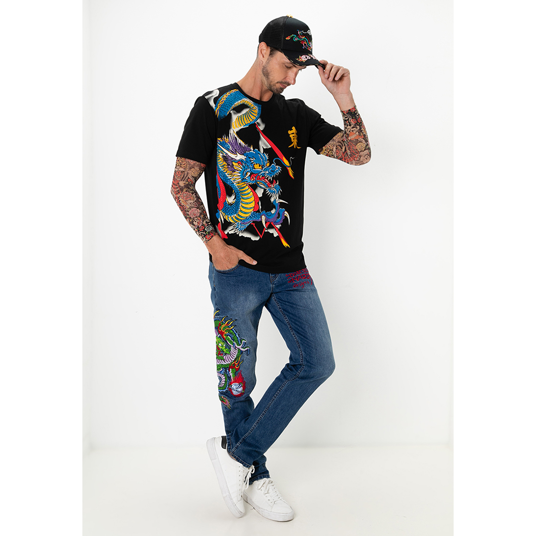 Majestic Dragon Men Regular Tee-Ed Hardy Asia