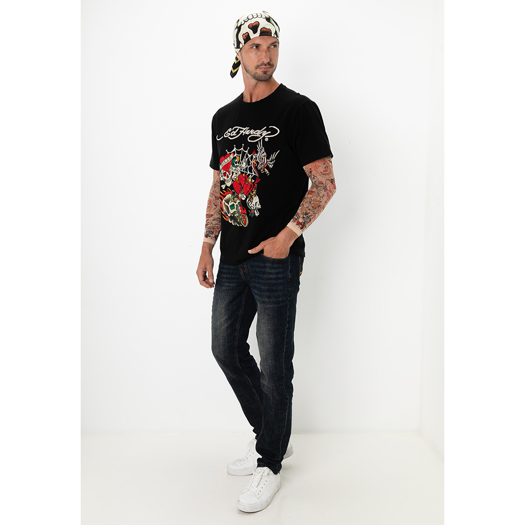 Love & Speedy Skull  Regular Tee-Ed Hardy Asia