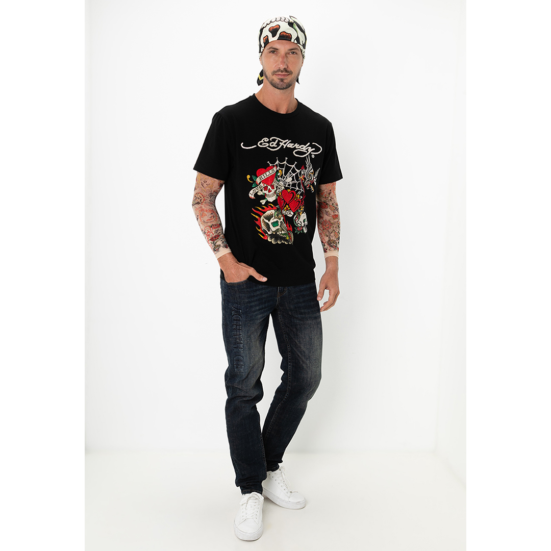 Love & Speedy Skull  Regular Tee-Ed Hardy Asia