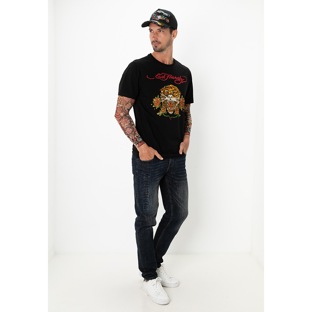 Ed Hardy Tiger & Roses Regular Tee