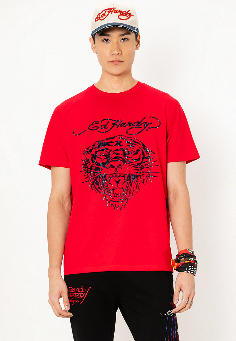 Ed Hardy Gleam Navy Classic Tiger Regular Tee