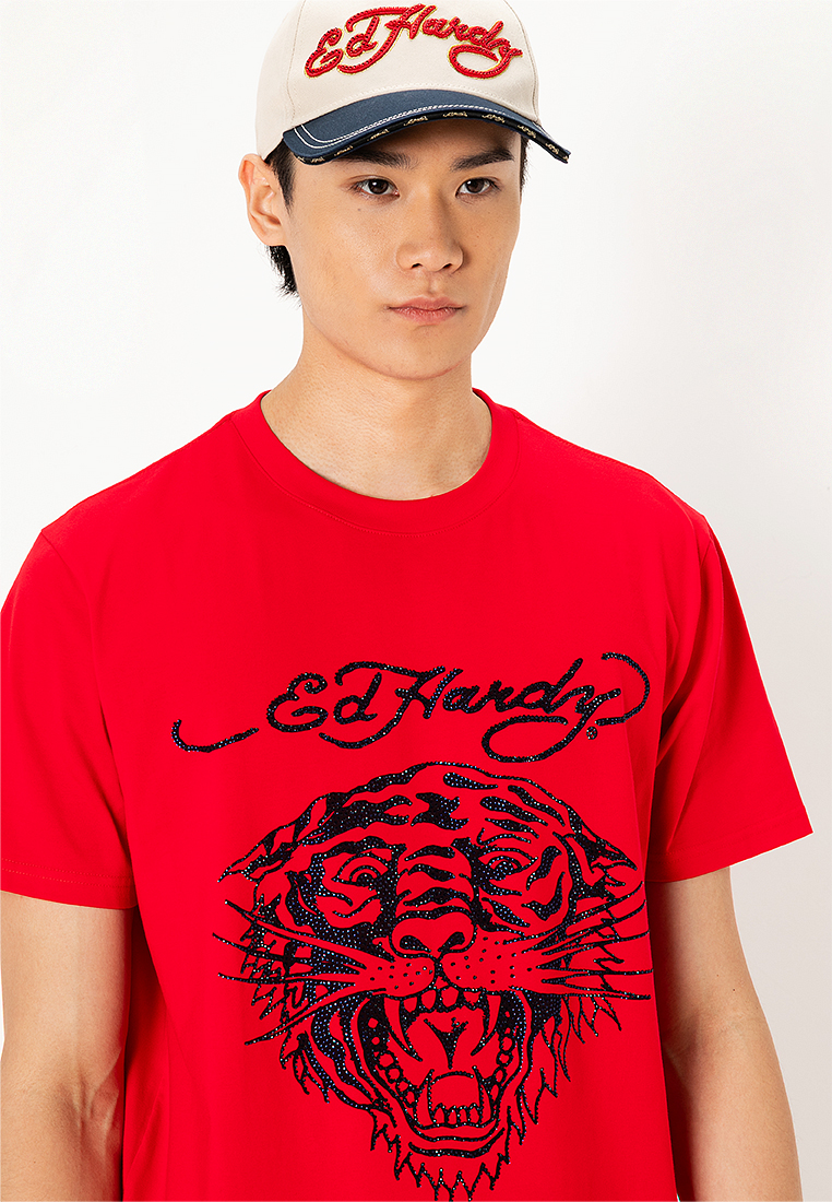 Ed Hardy Gleam Navy Classic Tiger Regular Tee