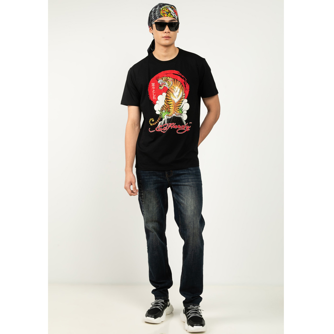 Ed Hardy Rising Sun Tiger Regular Tee