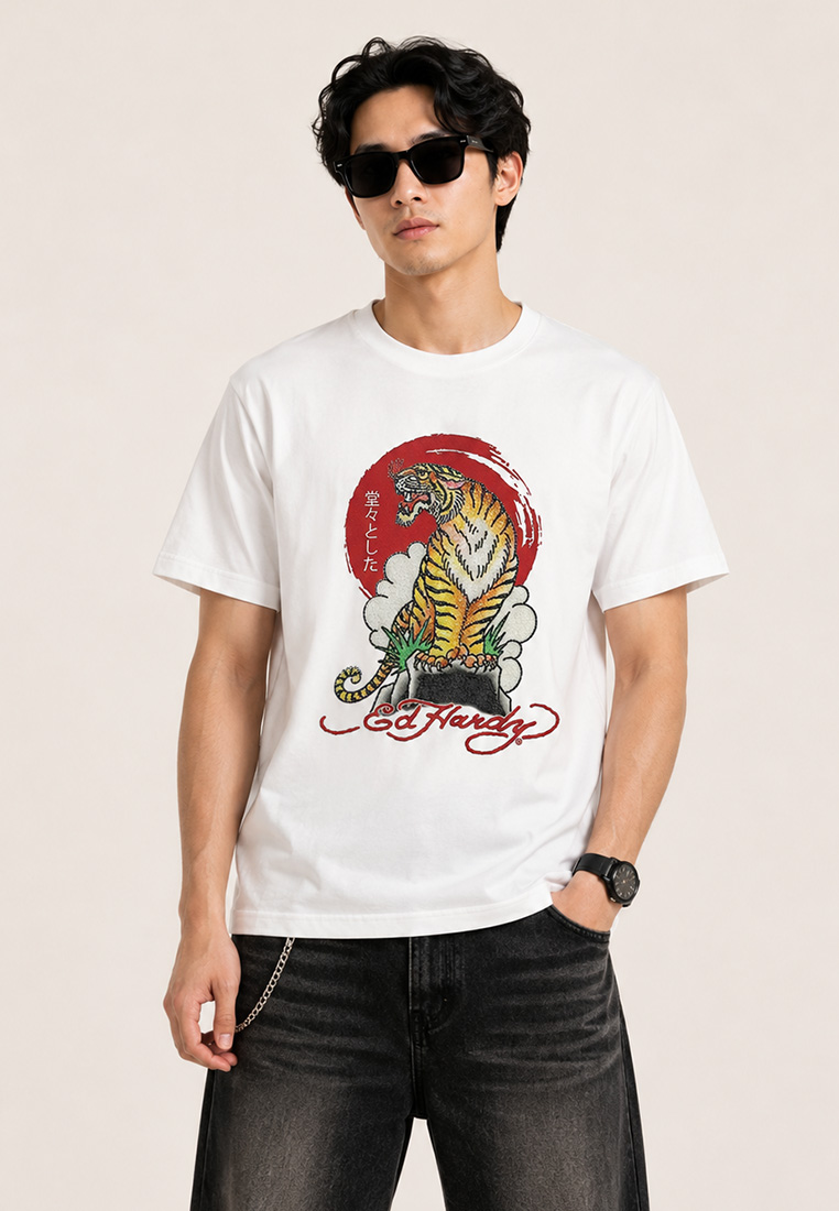 Ed Hardy Rising Sun Tiger Regular Tee