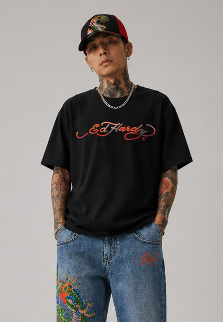 Flaming Dragon Oversized Tee