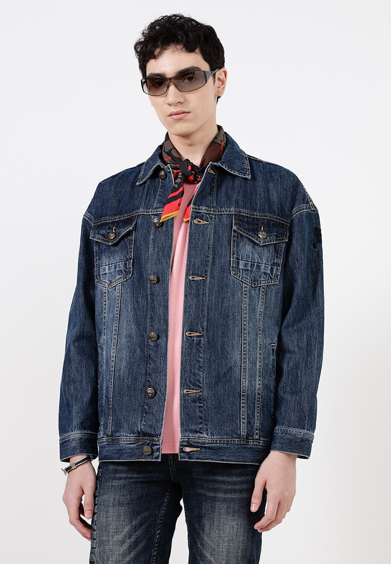 Ed Hardy Brave Hearts Eagle Denim Jacket 