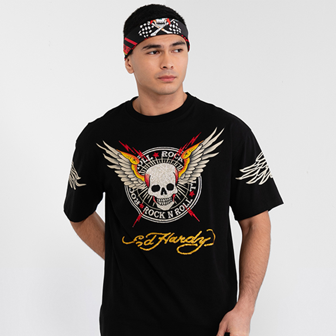 L.K.S Skull Cotton Bandana-Ed Hardy Asia