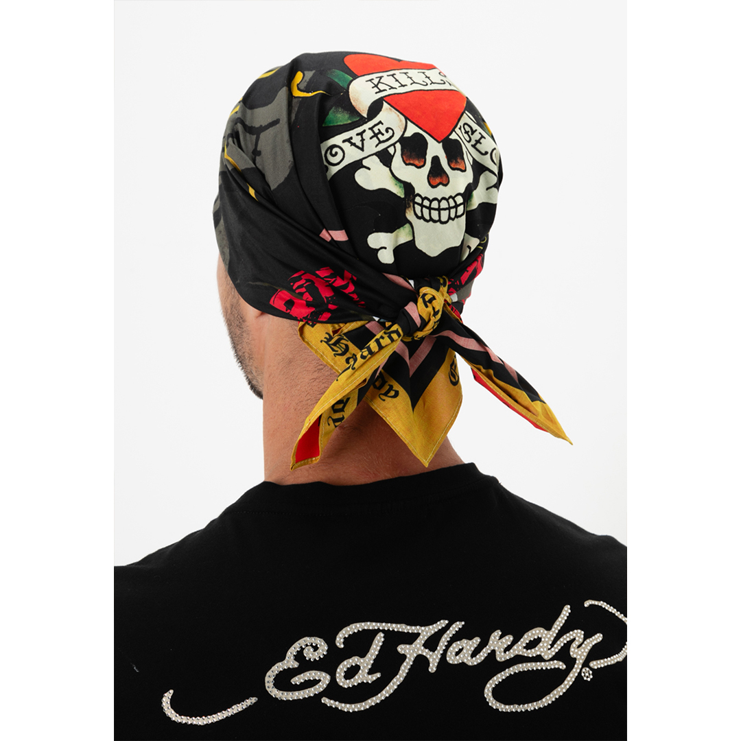 L.K.S Skull Cotton Bandana-Ed Hardy Asia