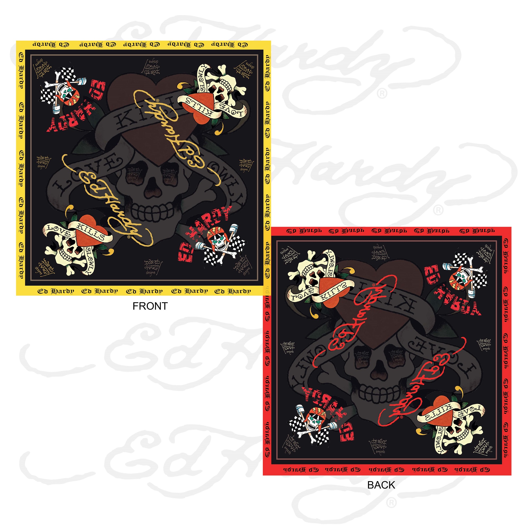 L.K.S Skull Cotton Bandana-Ed Hardy Asia