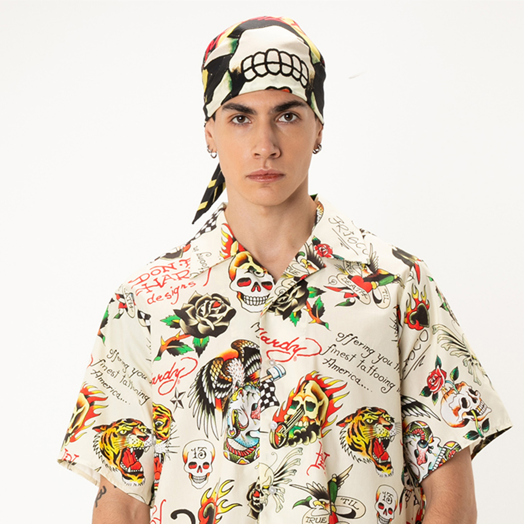 Signature Tattoos Cotton Bandana-Ed Hardy Asia