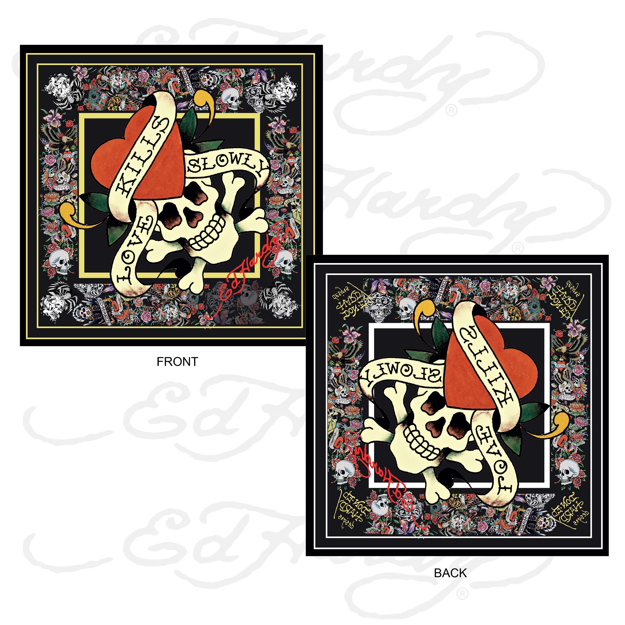 Signature Tattoos Cotton Bandana-Ed Hardy Asia